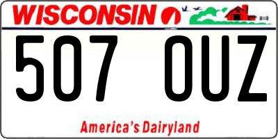 WI license plate 507OUZ