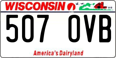 WI license plate 507OVB