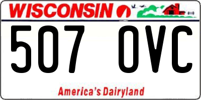 WI license plate 507OVC