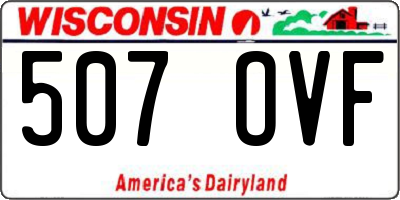 WI license plate 507OVF