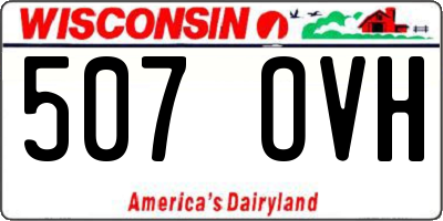 WI license plate 507OVH