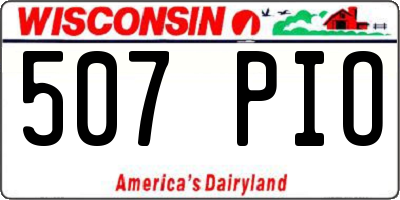 WI license plate 507PIO