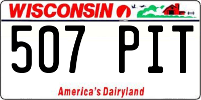 WI license plate 507PIT