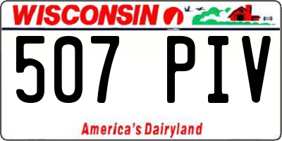 WI license plate 507PIV