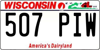 WI license plate 507PIW