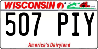 WI license plate 507PIY
