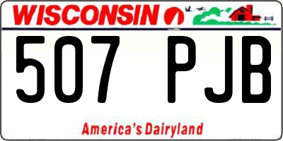 WI license plate 507PJB