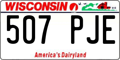 WI license plate 507PJE