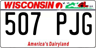 WI license plate 507PJG