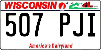 WI license plate 507PJI