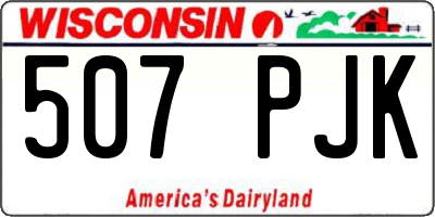 WI license plate 507PJK