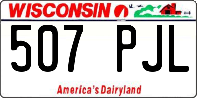 WI license plate 507PJL