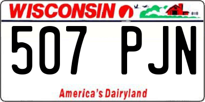 WI license plate 507PJN