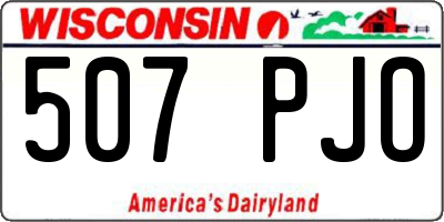 WI license plate 507PJO