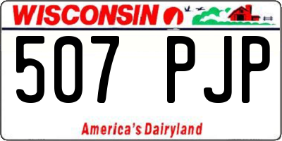 WI license plate 507PJP