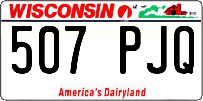 WI license plate 507PJQ