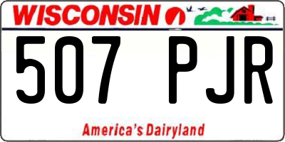 WI license plate 507PJR
