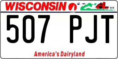 WI license plate 507PJT