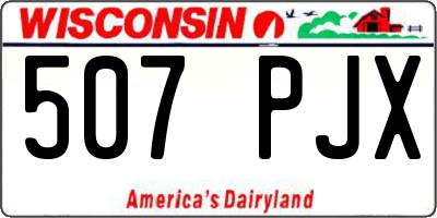 WI license plate 507PJX
