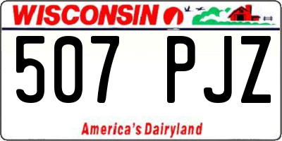 WI license plate 507PJZ