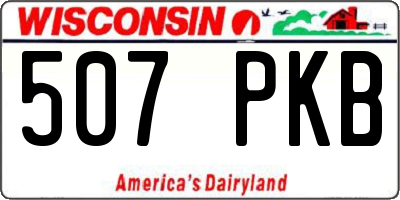 WI license plate 507PKB