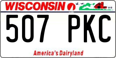 WI license plate 507PKC
