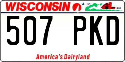 WI license plate 507PKD