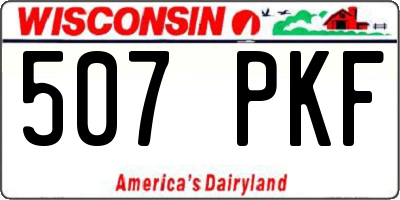 WI license plate 507PKF