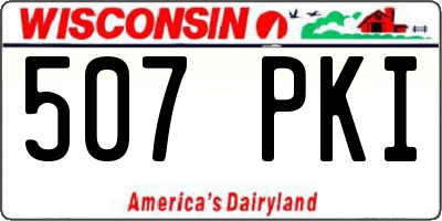 WI license plate 507PKI