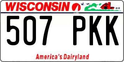 WI license plate 507PKK