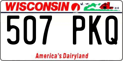 WI license plate 507PKQ