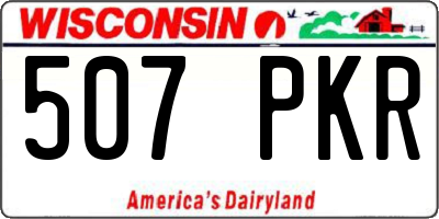 WI license plate 507PKR