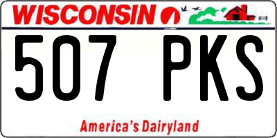 WI license plate 507PKS