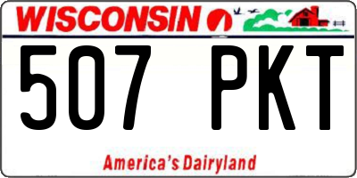 WI license plate 507PKT