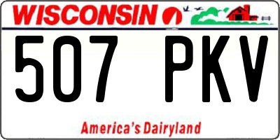 WI license plate 507PKV