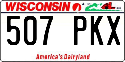 WI license plate 507PKX