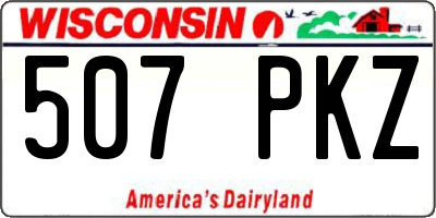 WI license plate 507PKZ