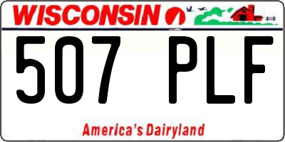 WI license plate 507PLF