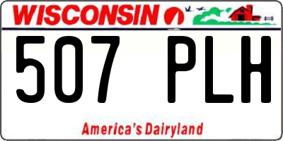 WI license plate 507PLH