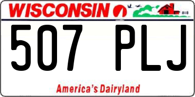 WI license plate 507PLJ