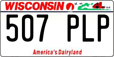 WI license plate 507PLP