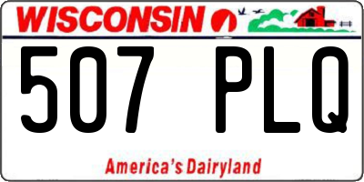 WI license plate 507PLQ