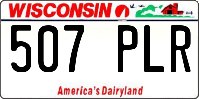 WI license plate 507PLR