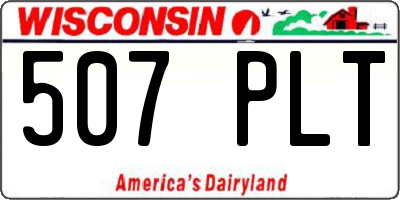WI license plate 507PLT