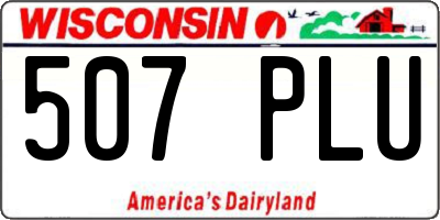 WI license plate 507PLU