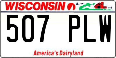 WI license plate 507PLW