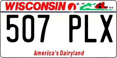 WI license plate 507PLX