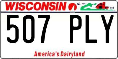 WI license plate 507PLY