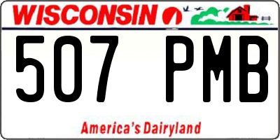 WI license plate 507PMB
