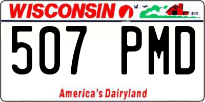 WI license plate 507PMD